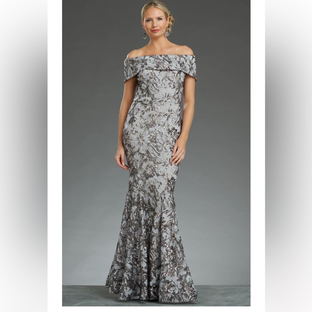 Nicole Bakti Silver Gown size 12
